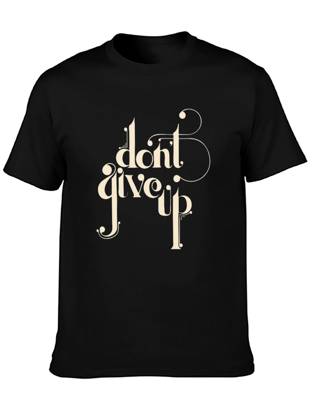 Dont Give Up Graphic Tee - Black