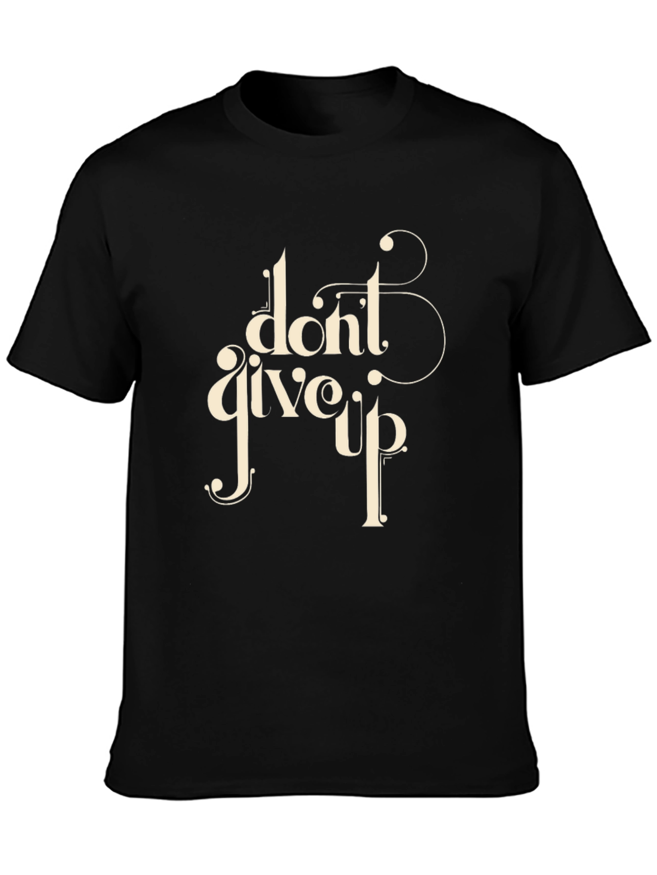 Dont Give Up Graphic Tee - Black