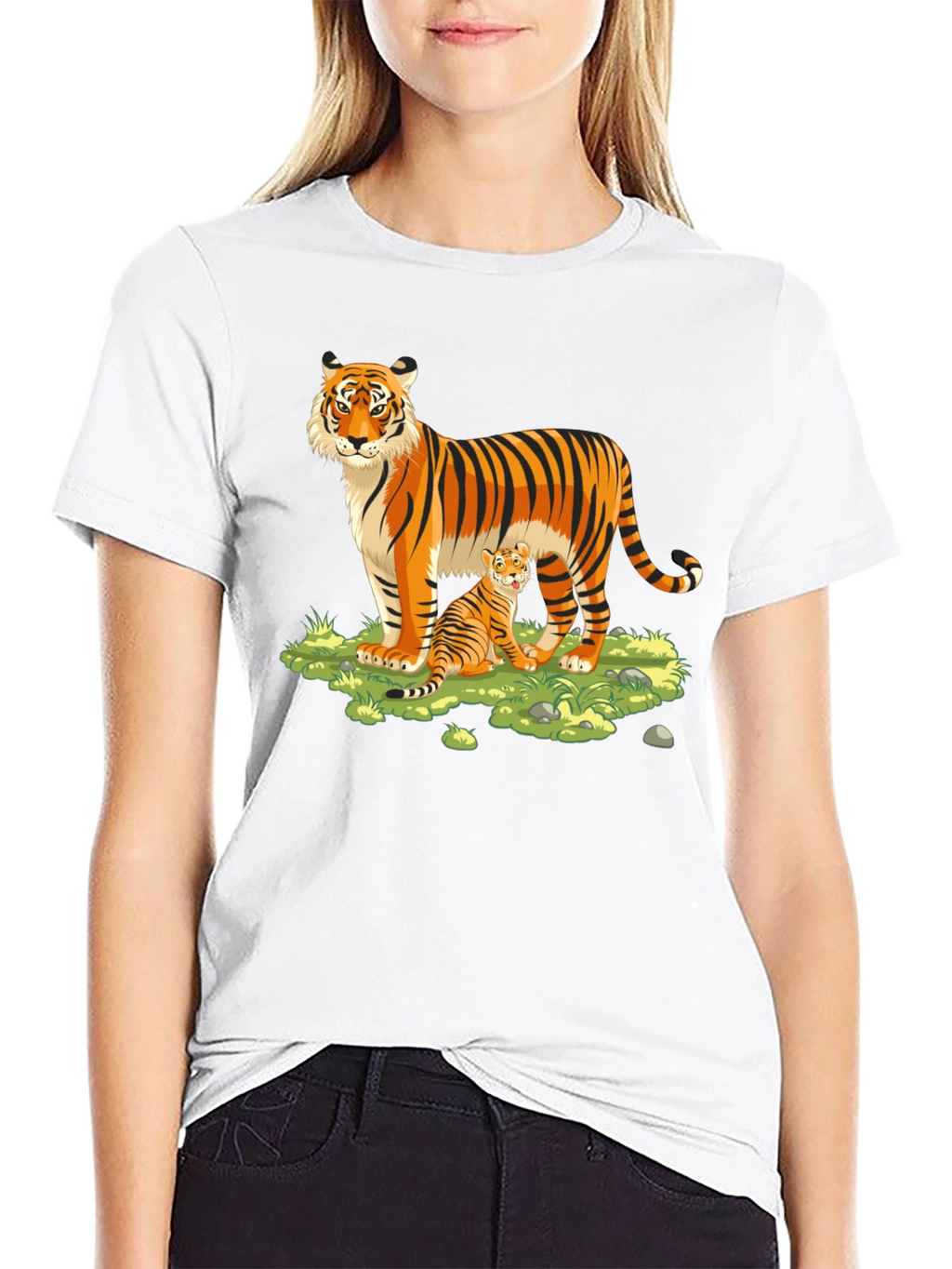 Tiger Cub T-Shirt: Black Cotton Blend