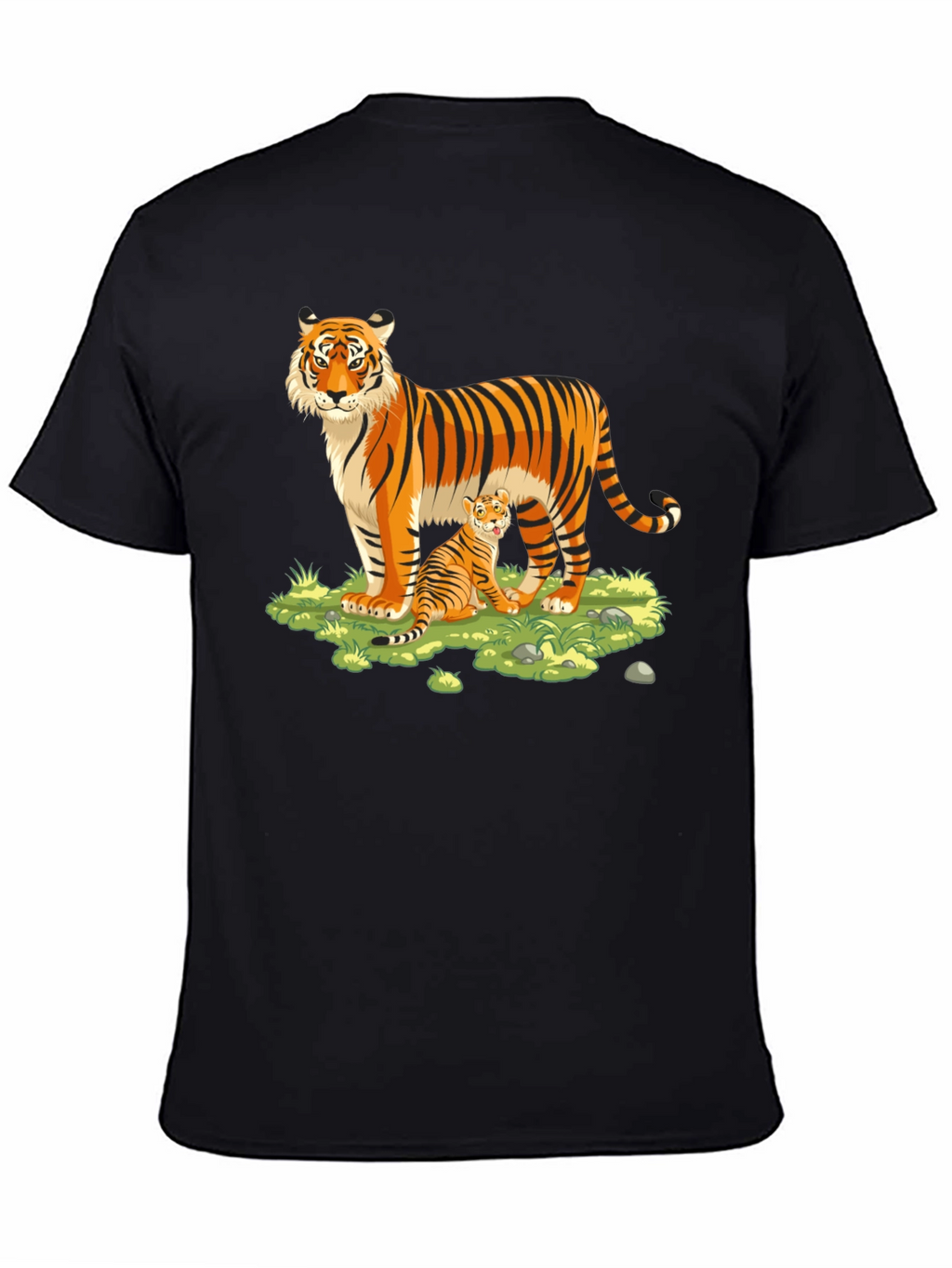 Tiger Cub T-Shirt: Black Cotton Blend