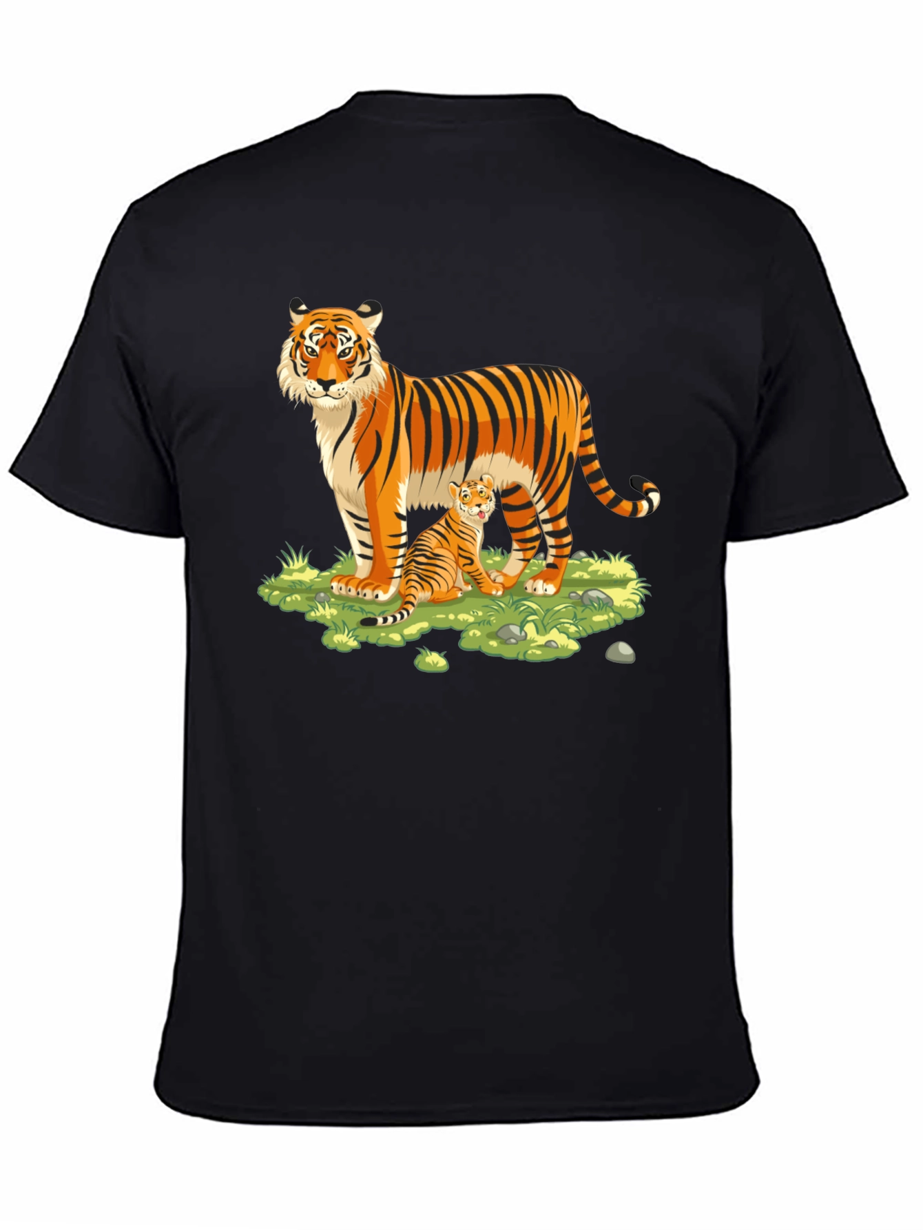 Tiger Cub T-Shirt: Black Cotton Blend