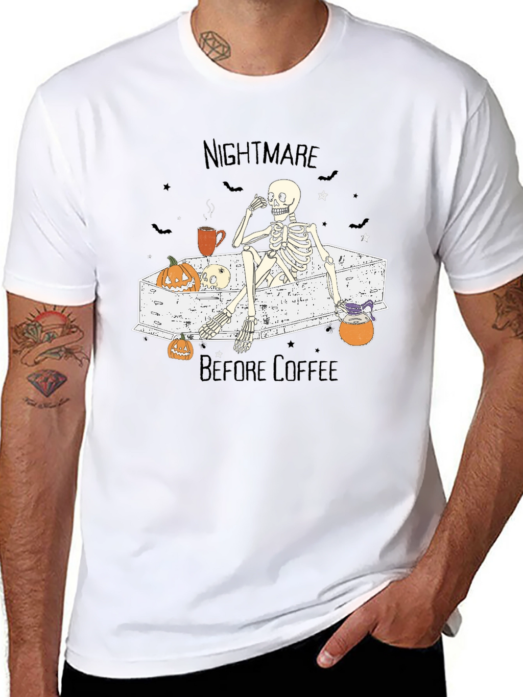 Nightmare Before Coffee Skeleton T-Shirt