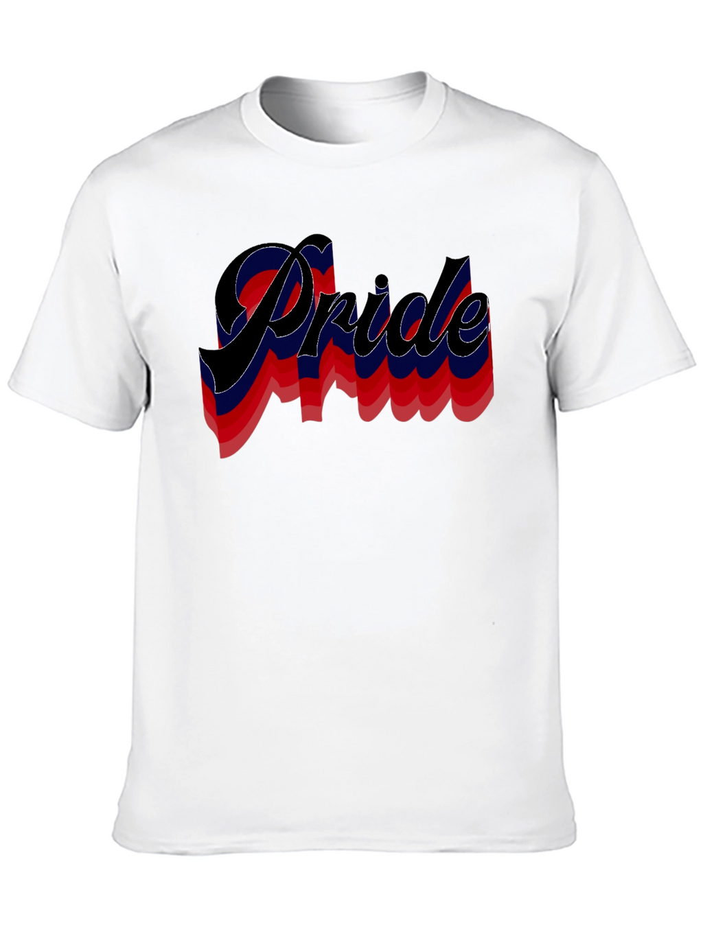 Pride Retro Wave T-Shirt Black Cotton