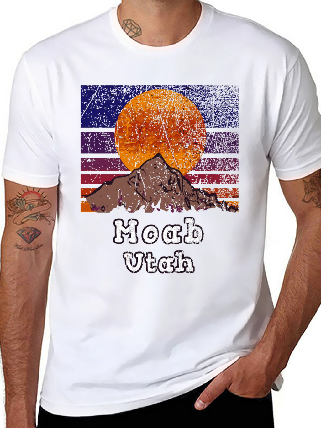 Moab Utah Retro Sunset T-Shirt