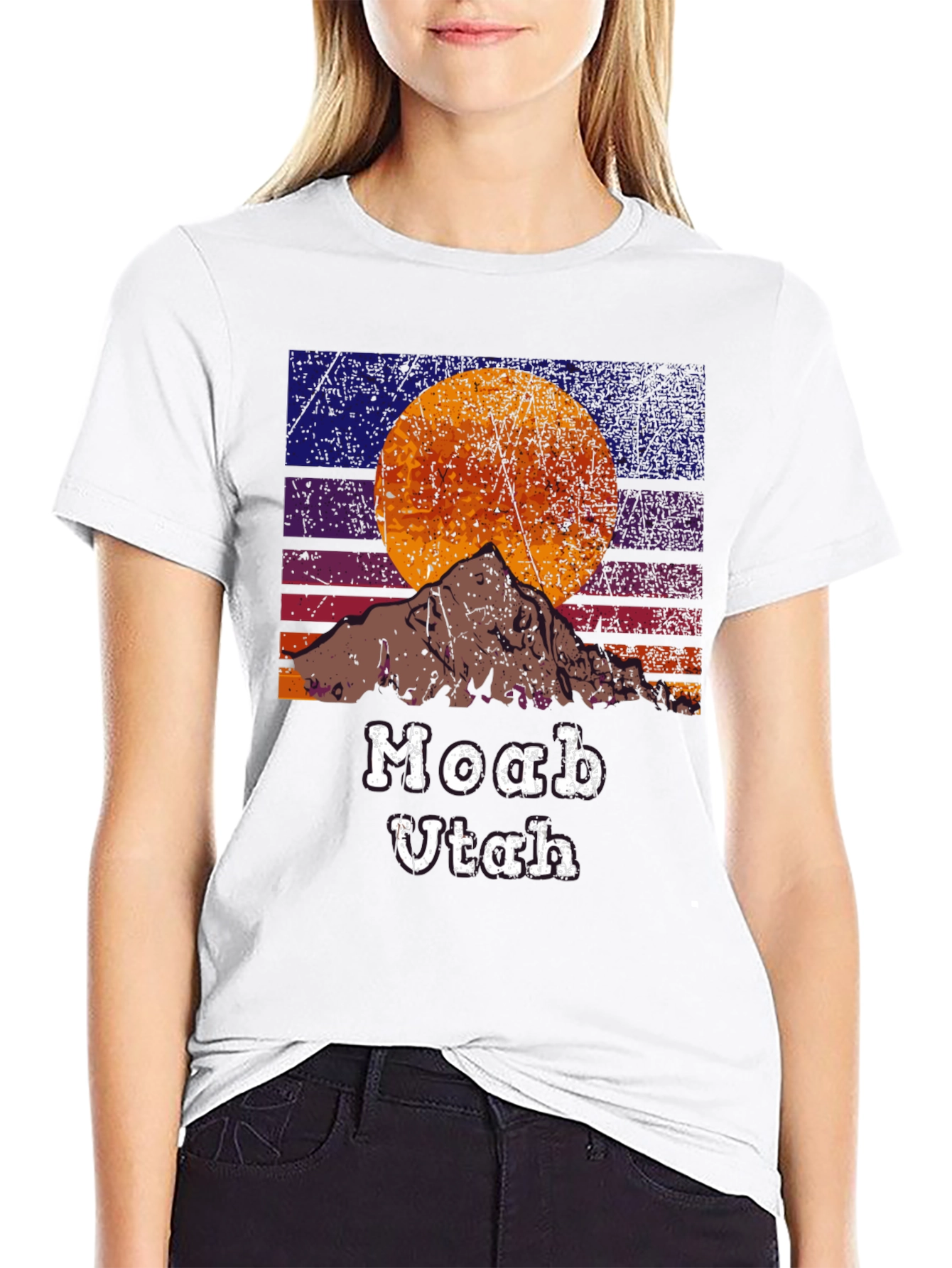 Moab Utah Retro Sunset T-Shirt