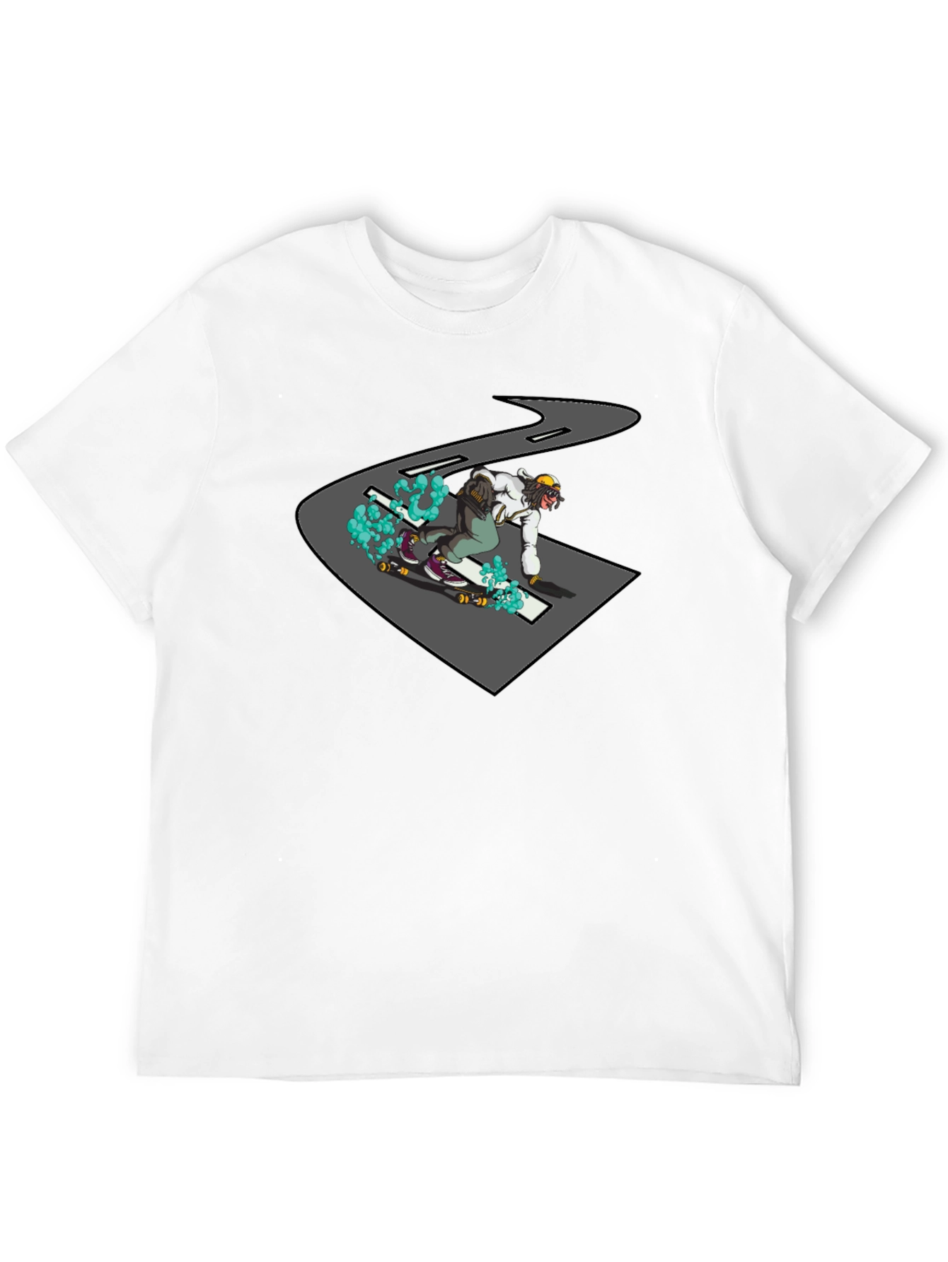 Skateboarder Graphic Black T-Shirt
