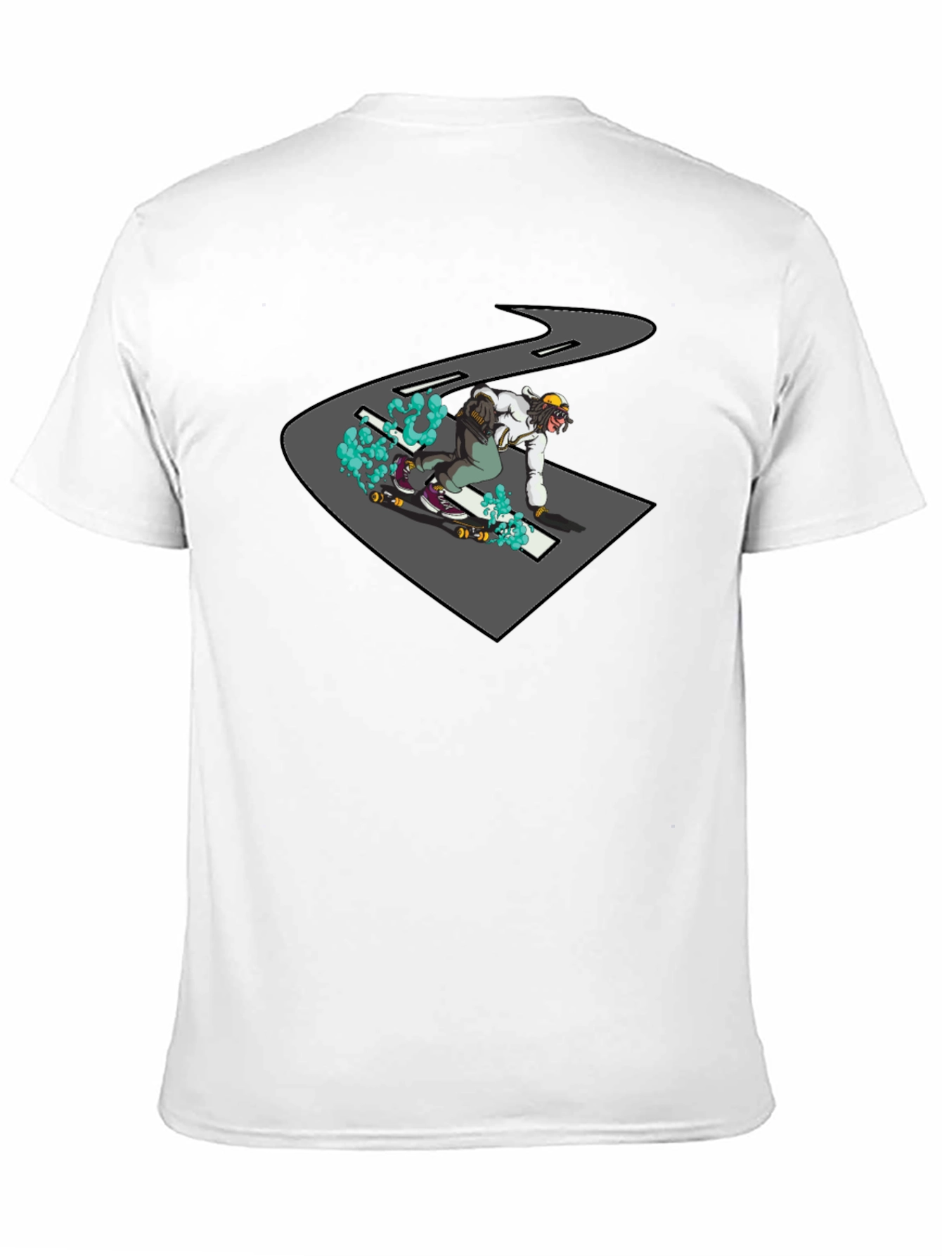 Skateboarder Graphic Black T-Shirt
