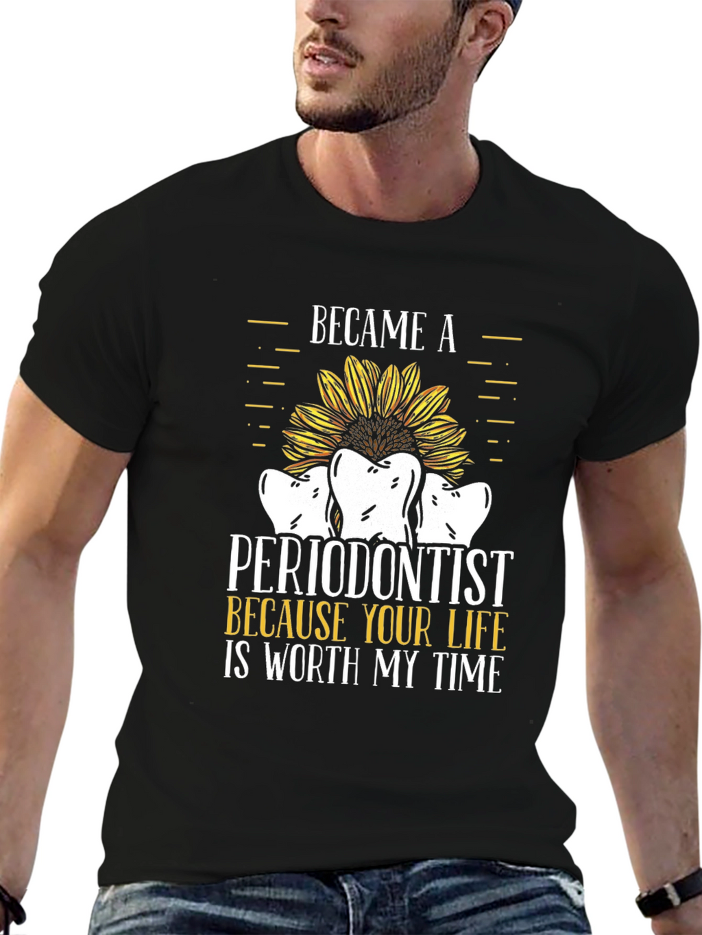 Periodontist Sunflower Graphic T-Shirt