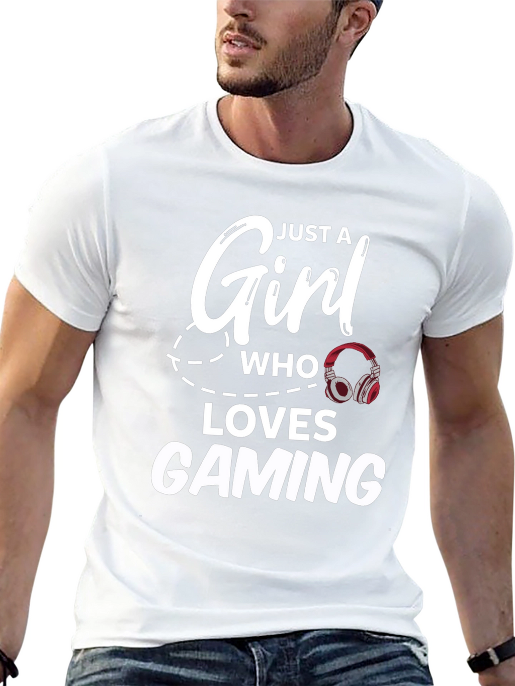 Just a Girl Who Loves Gaming Black T-Shirt