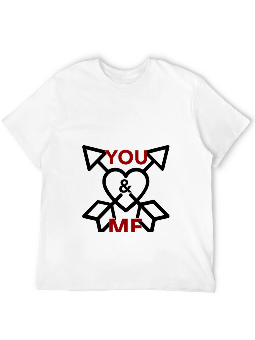 You & Me Graphic Tee - Black Cotton Blend