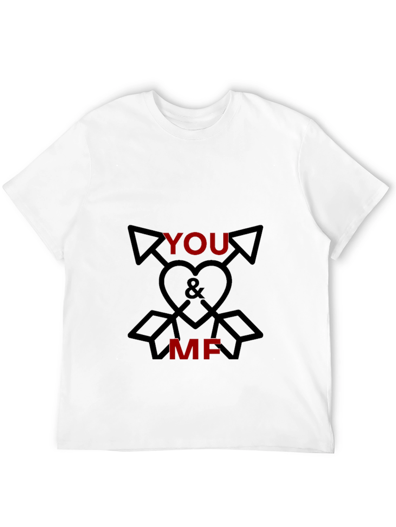 You & Me Graphic Tee - Black Cotton Blend