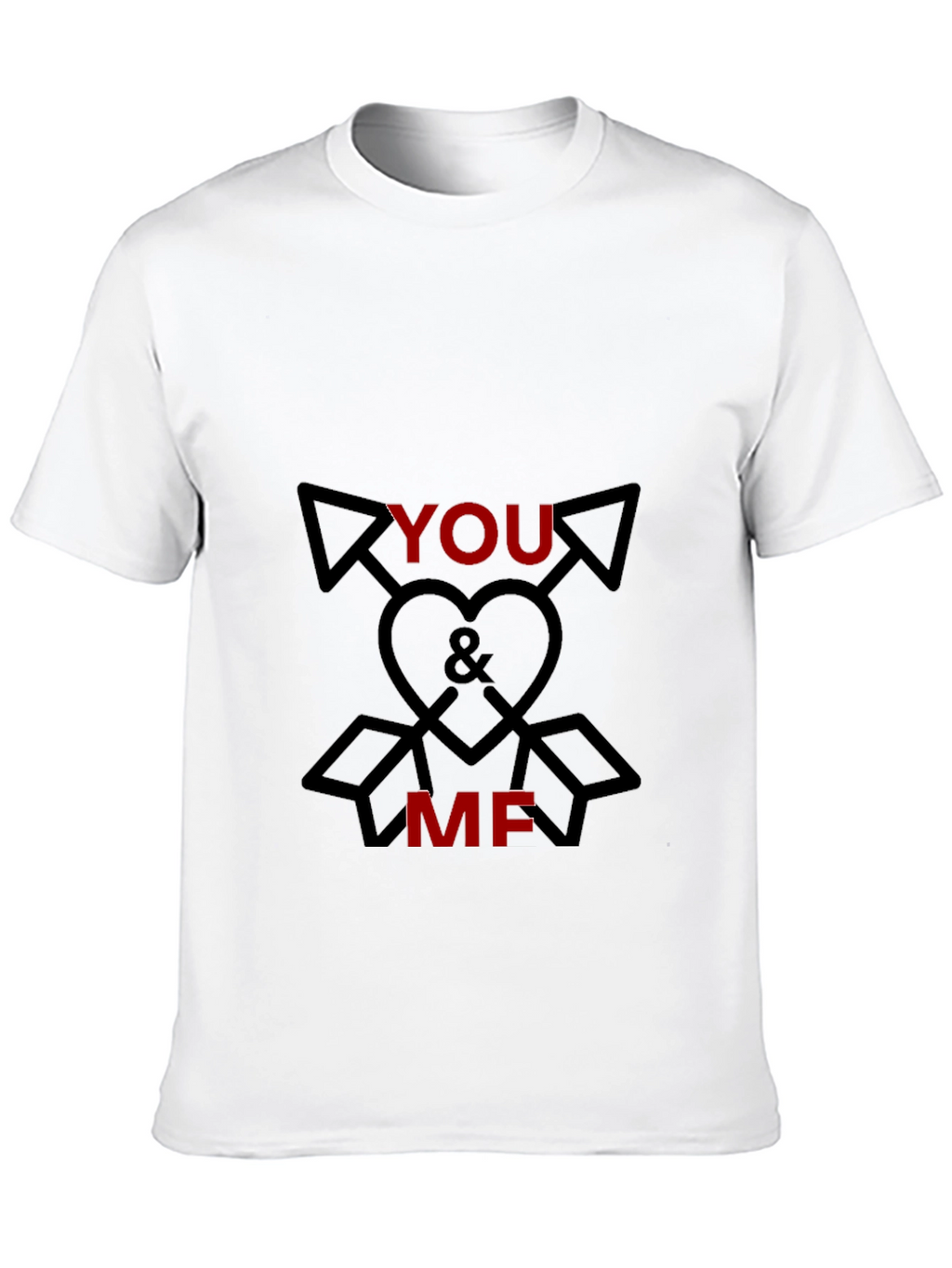 You & Me Graphic Tee - Black Cotton Blend