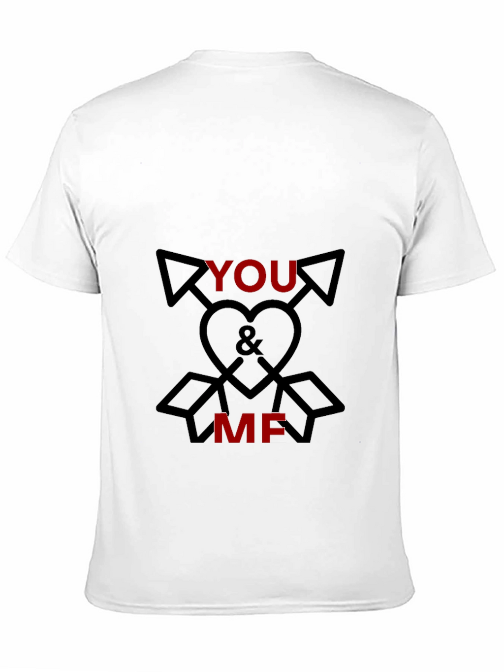 You & Me Graphic Tee - Black Cotton Blend