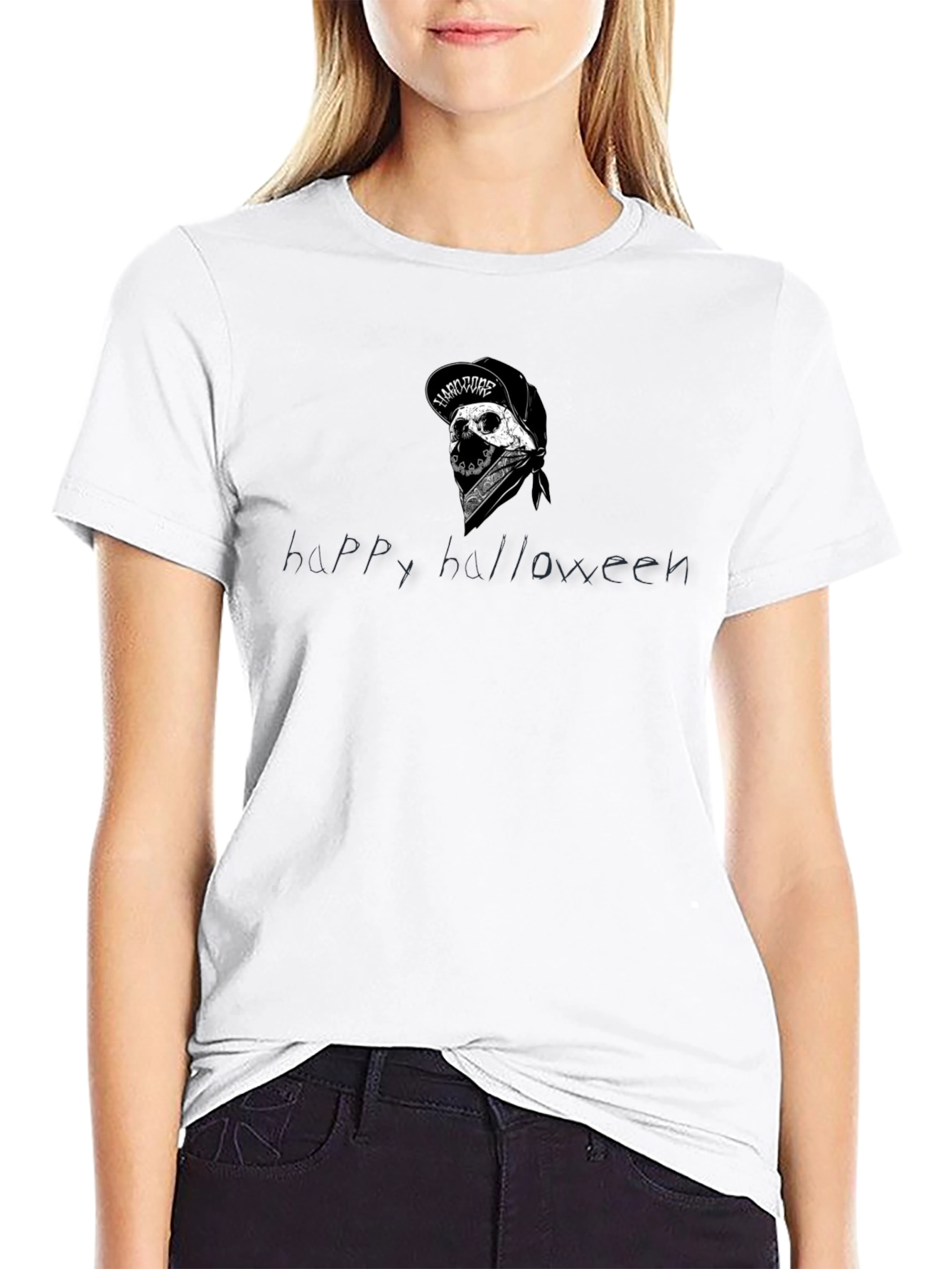 Happy Halloween Skeleton Graphic Tee