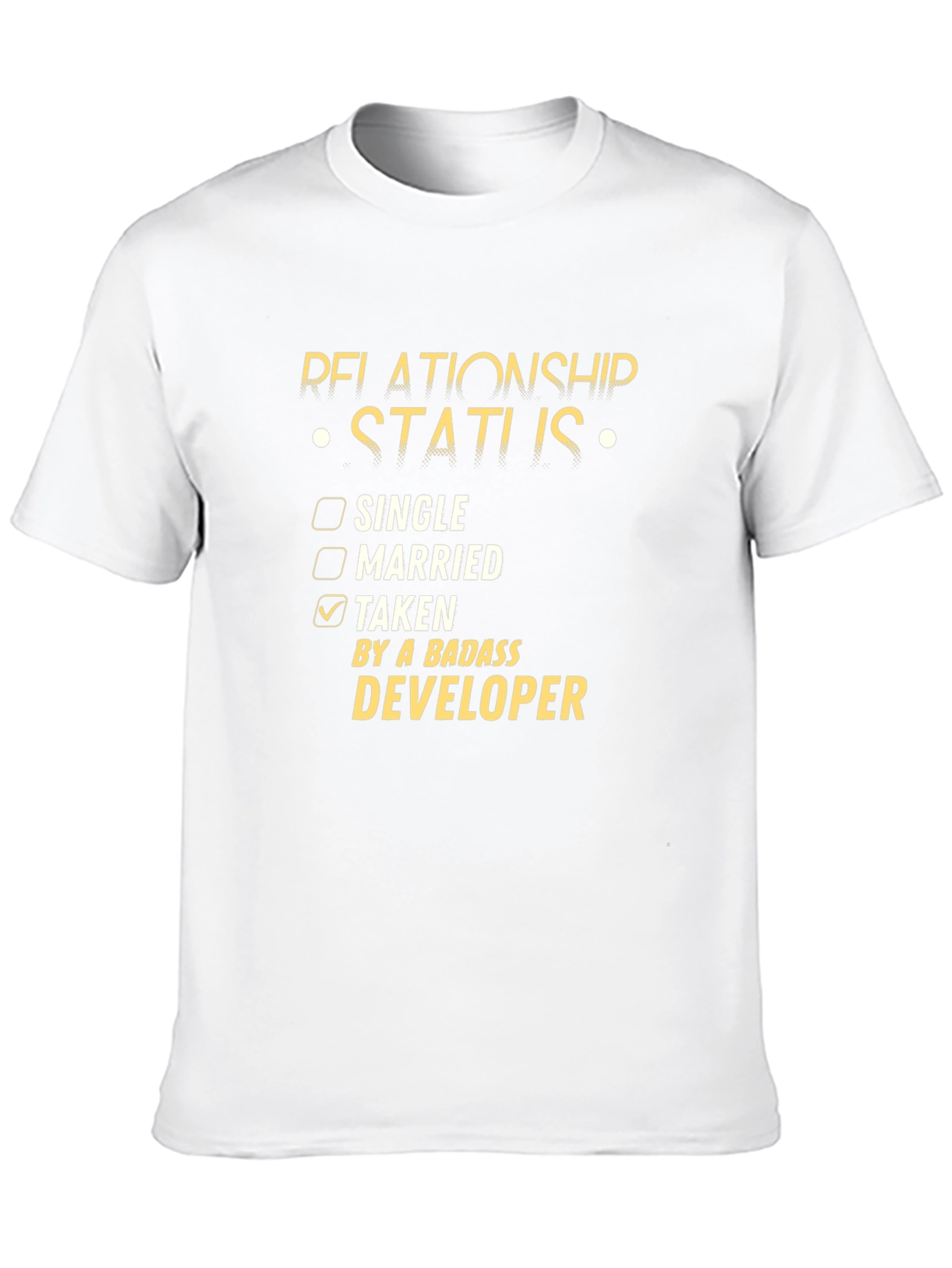 Badass Developer Relationship Status T-Shirt