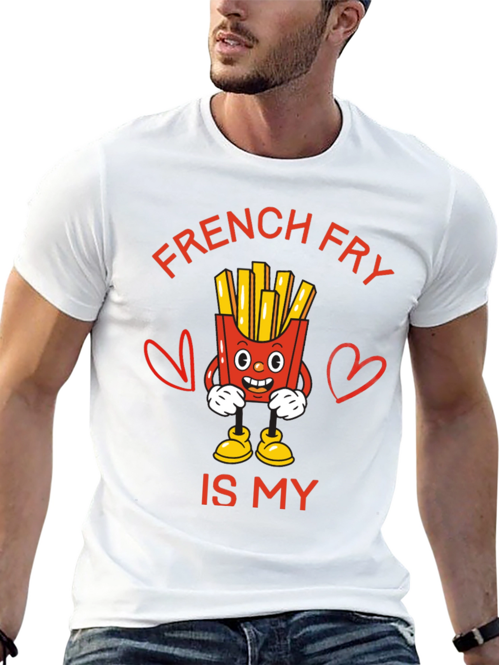French Fry Is My Valentine Funny Graphic T-Shirt