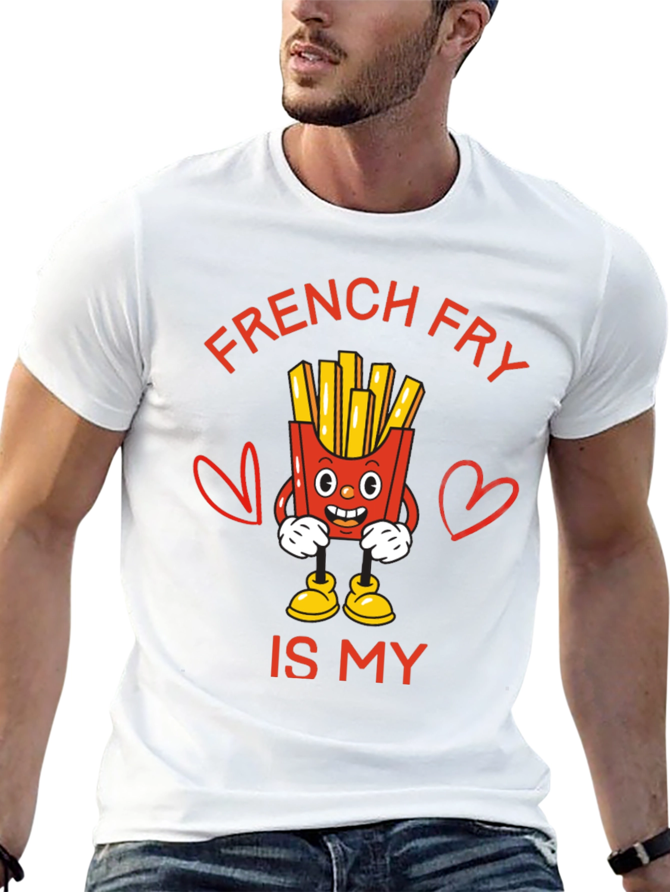 French Fry Is My Valentine Funny Graphic T-Shirt