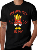 French Fry Is My Valentine Funny Graphic T-Shirt