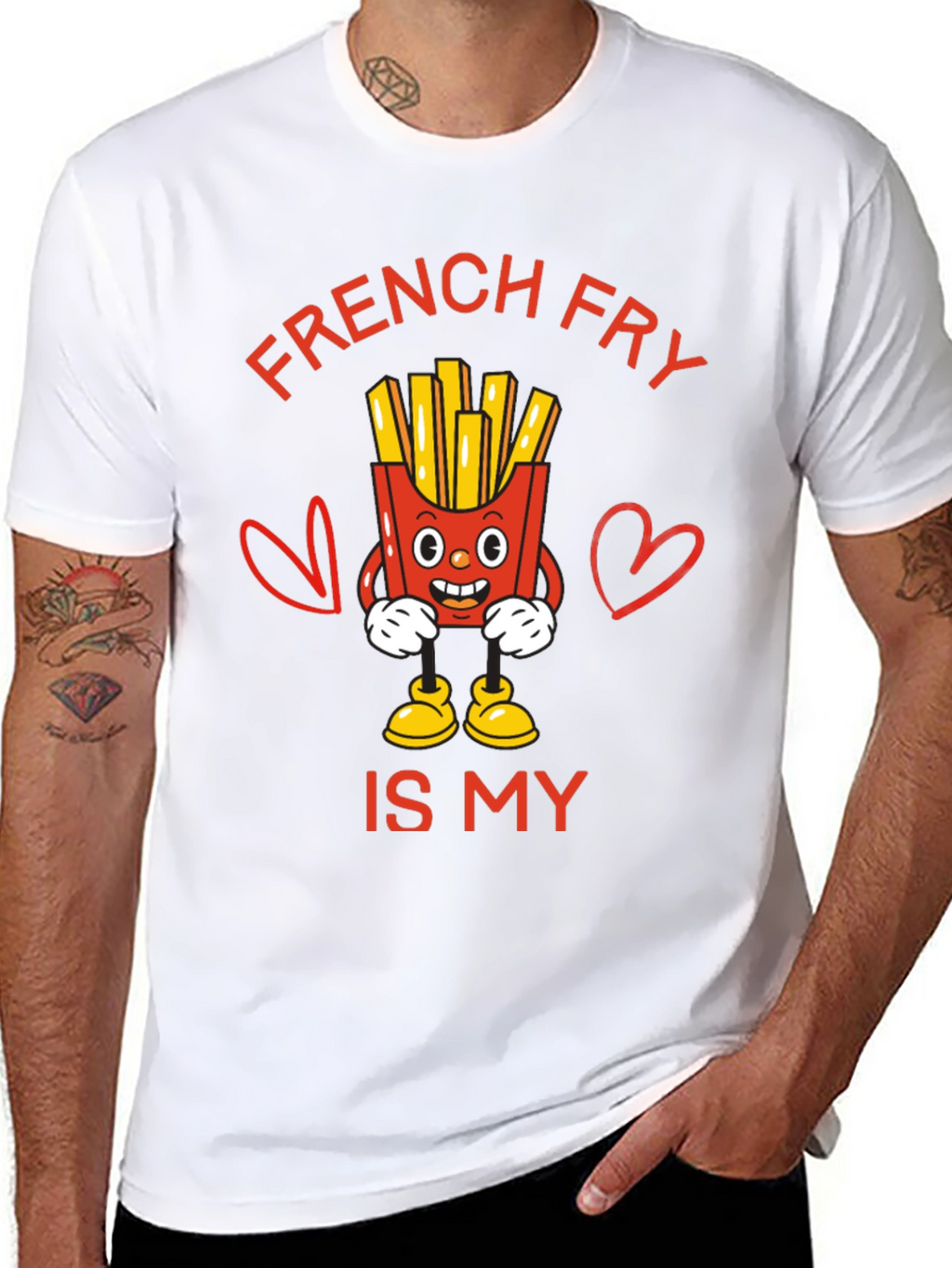 French Fry Is My Valentine Funny Graphic T-Shirt