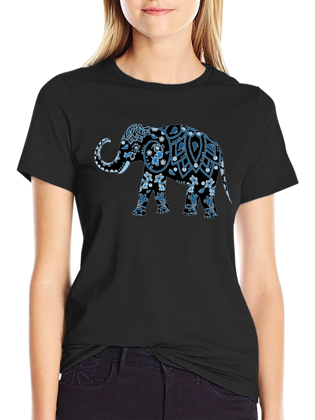 Elephant Graphic Print Mens T-Shirt