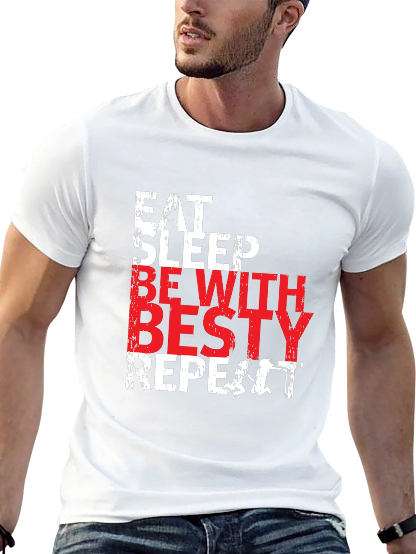 Eat Sleep Besty Repeat Black T-Shirt