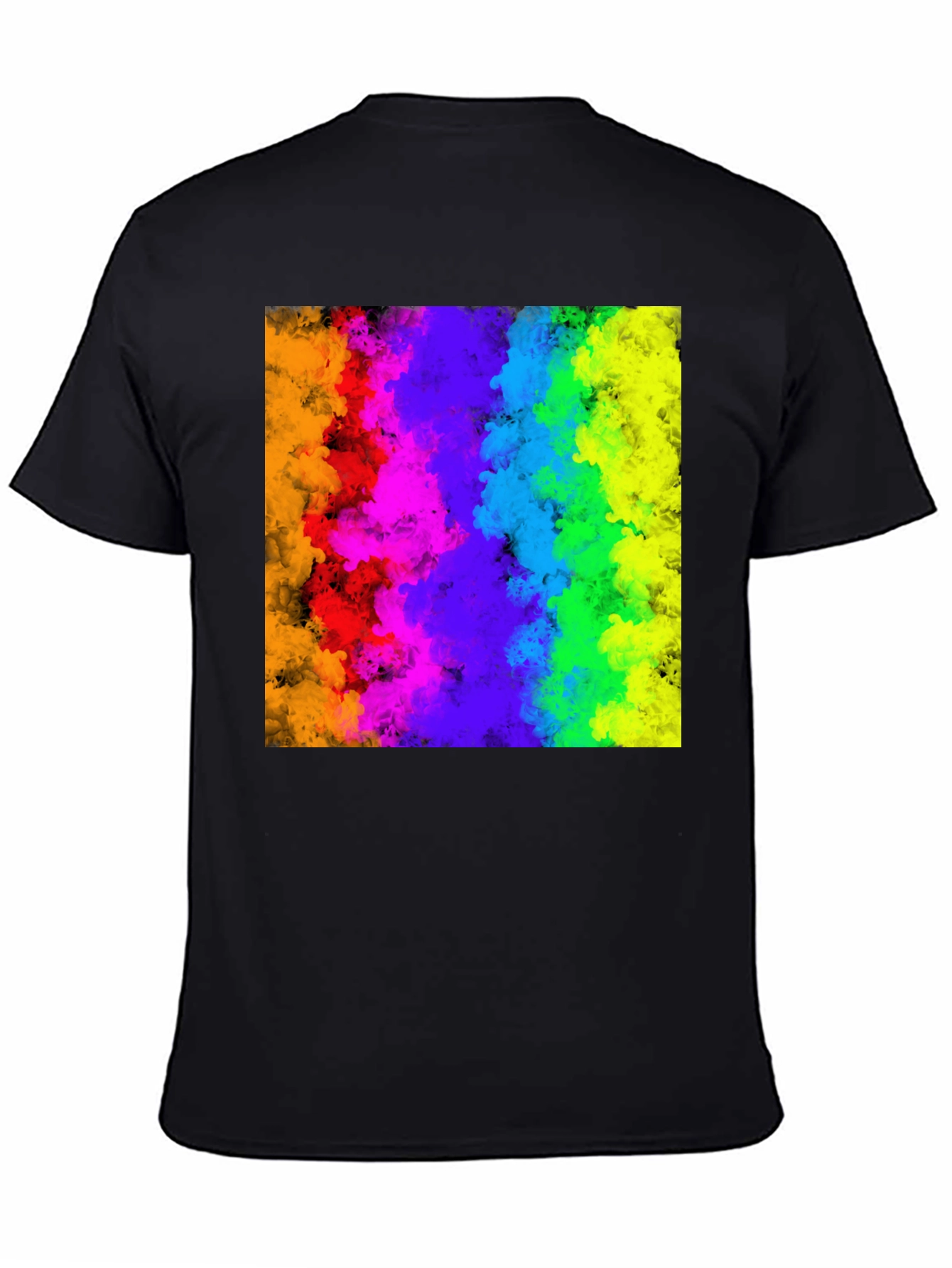 Rainbow Cloud Graphic Black T-Shirt