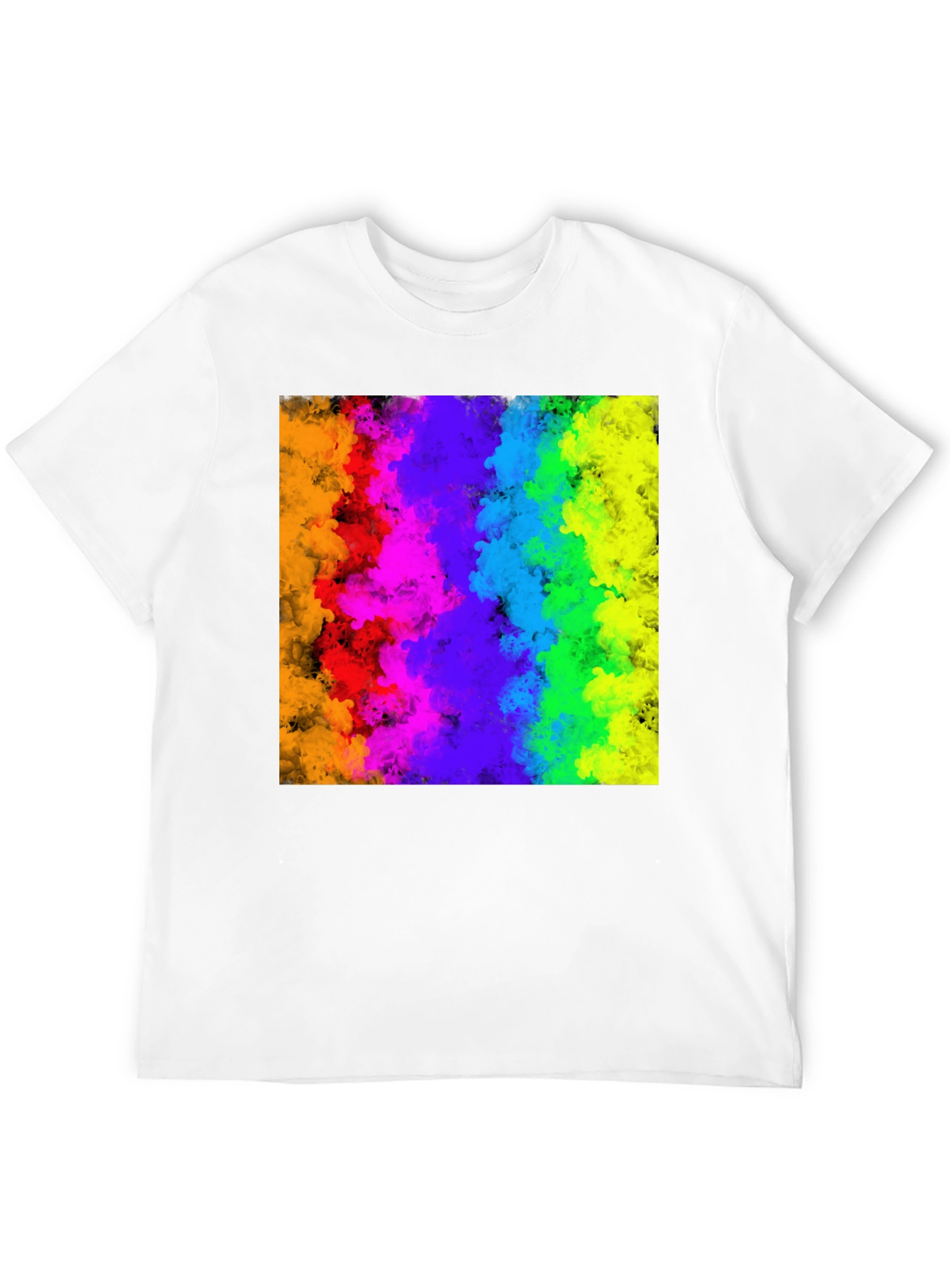 Rainbow Cloud Graphic Black T-Shirt