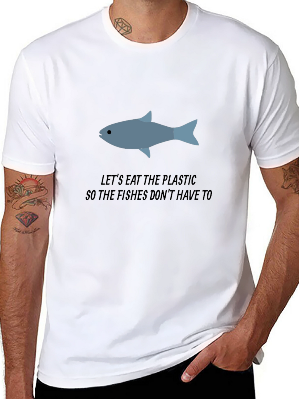 Eat Plastic Eco Tee - Save the Fishes