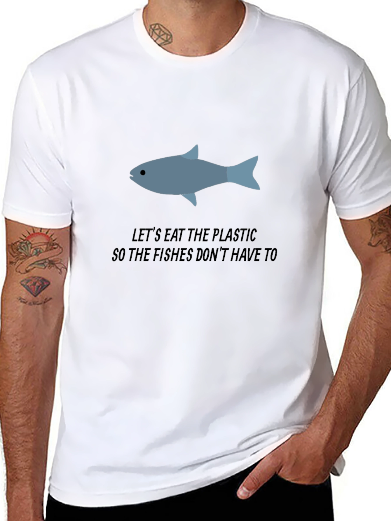 Eat Plastic Eco Tee - Save the Fishes