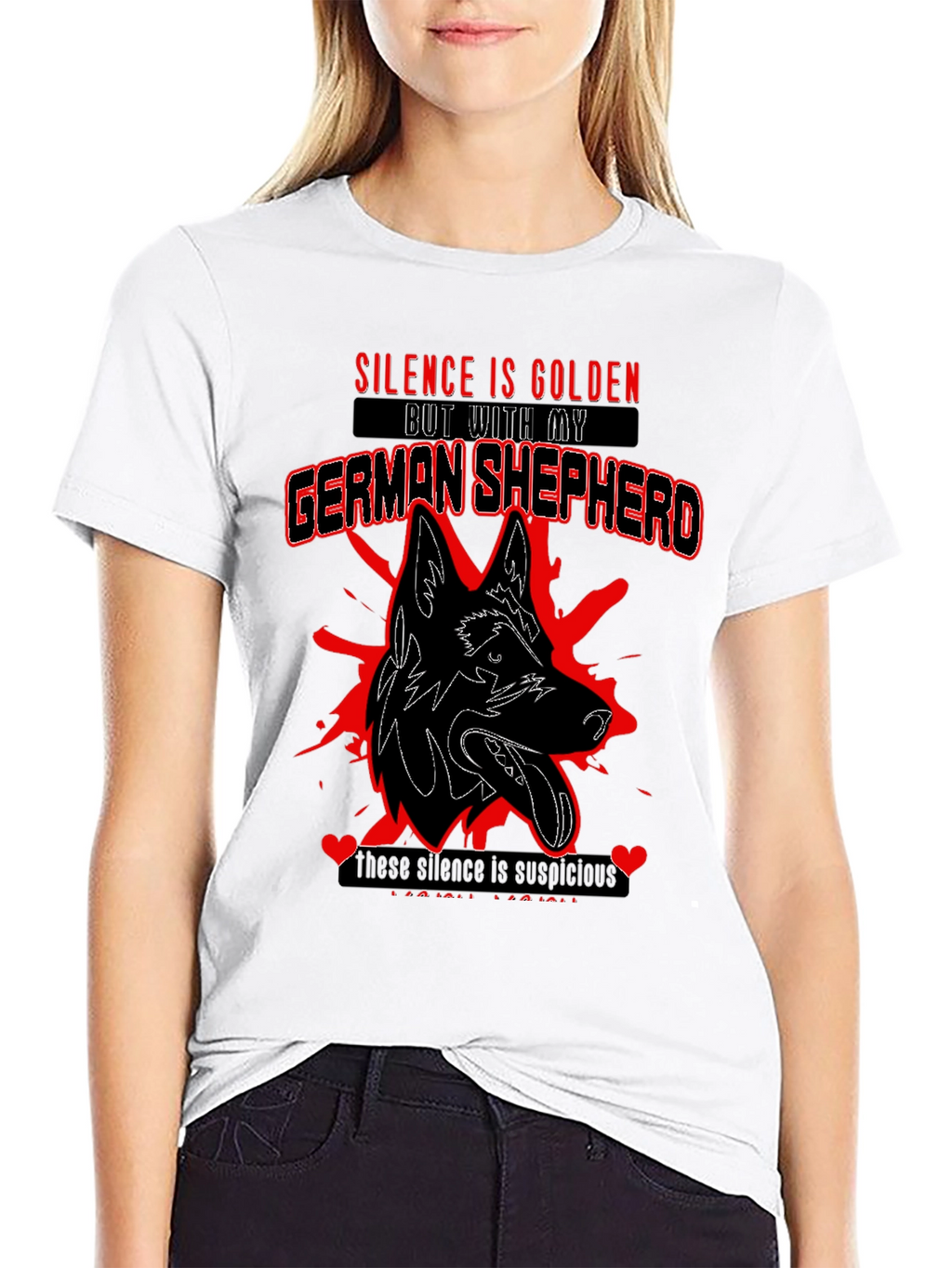 German Shepherd T-Shirt: Silence is Golden