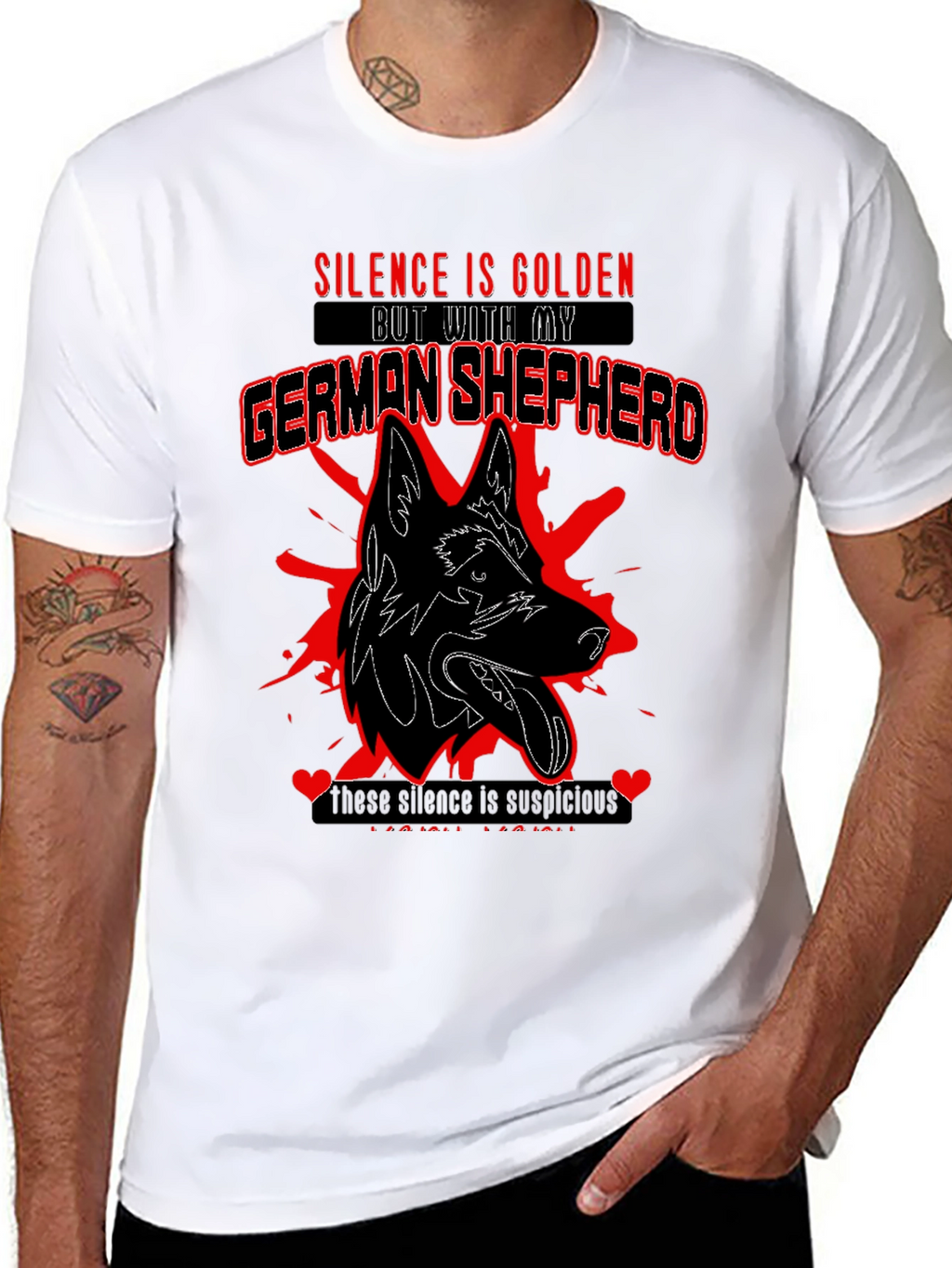 German Shepherd T-Shirt: Silence is Golden
