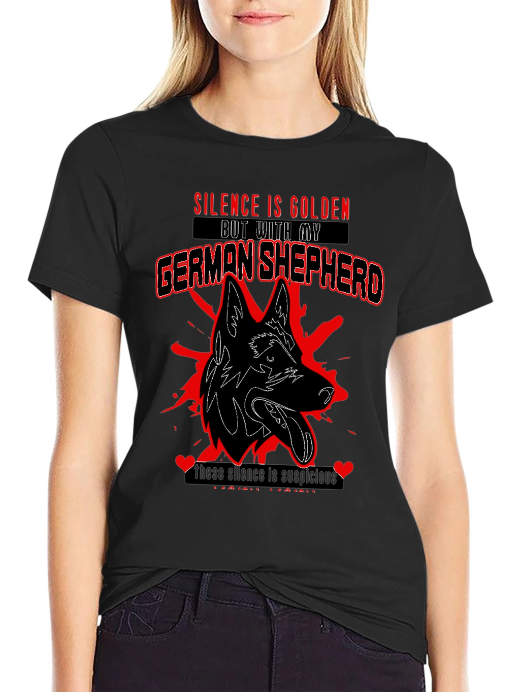 German Shepherd T-Shirt: Silence is Golden