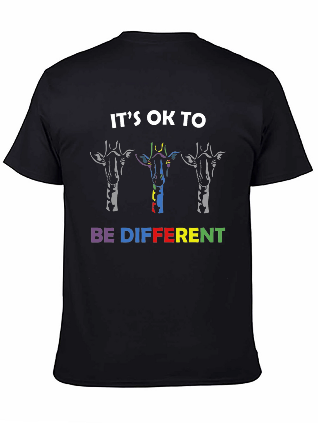 Its OK To Be Different Giraffe Graphic Tee