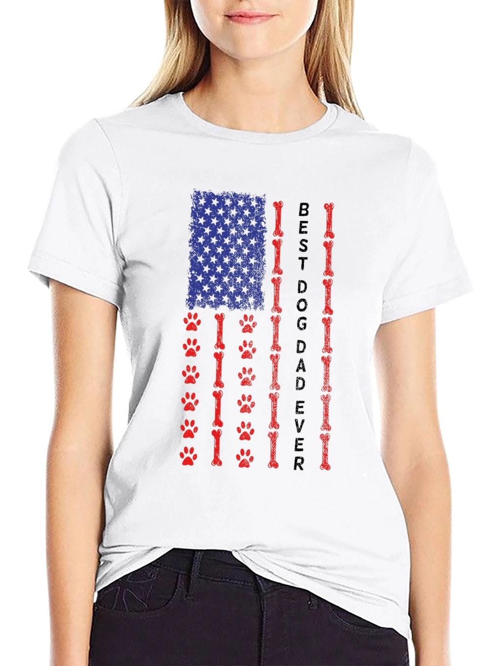 Best Dog Dad Ever Patriotic T-Shirt