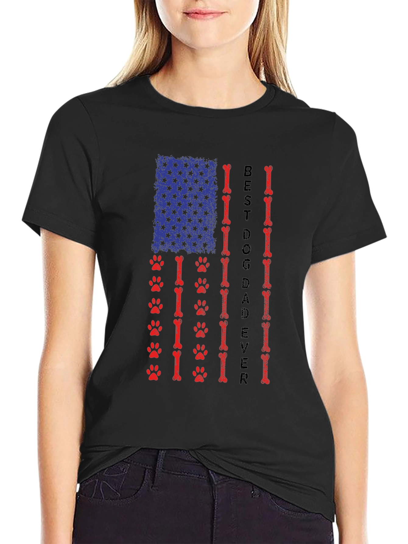 Best Dog Dad Ever Patriotic T-Shirt