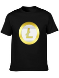 Litecoin Crypto T-Shirt - Gold Coin Design