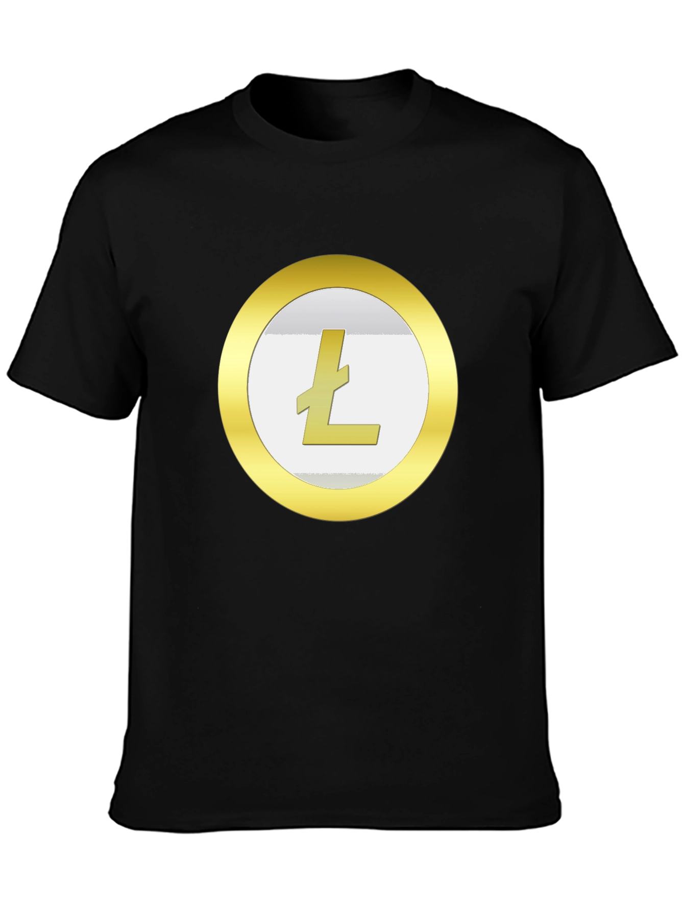 Litecoin Crypto T-Shirt - Gold Coin Design
