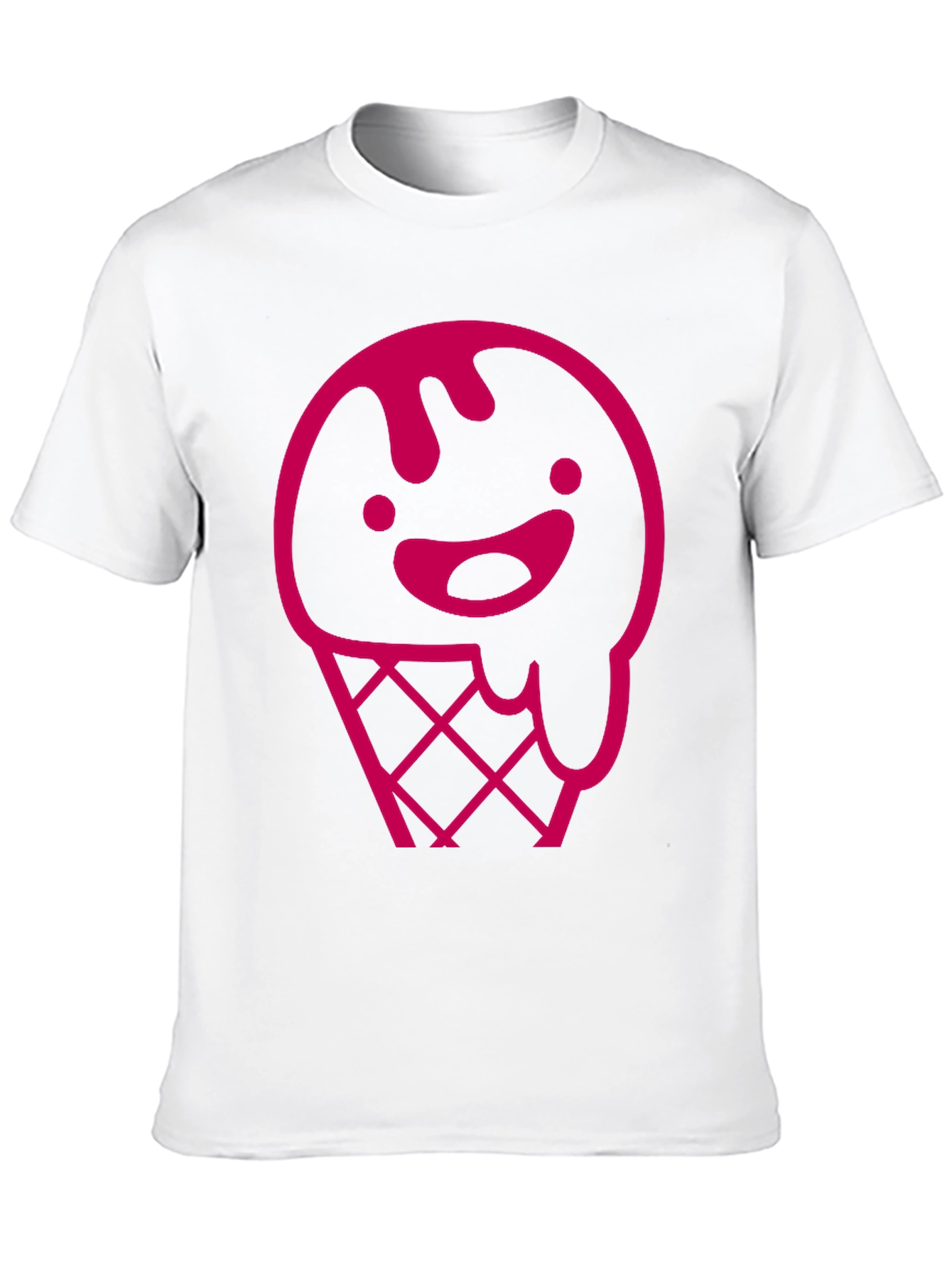 Pink Ice Cream Cone Graphic T-Shirt