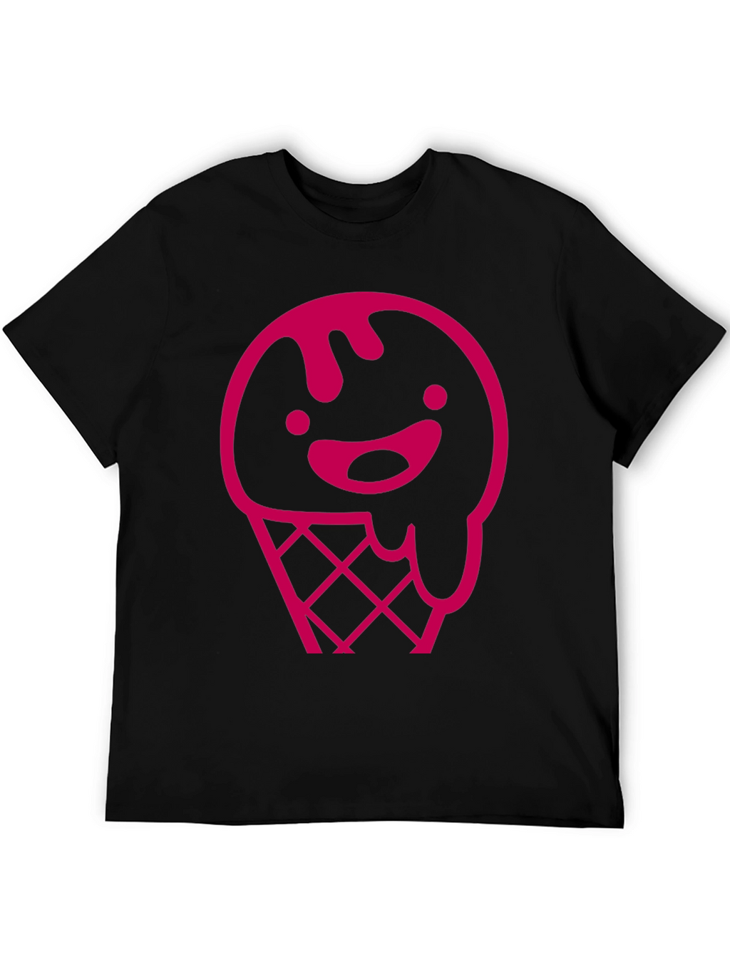 Pink Ice Cream Cone Graphic T-Shirt