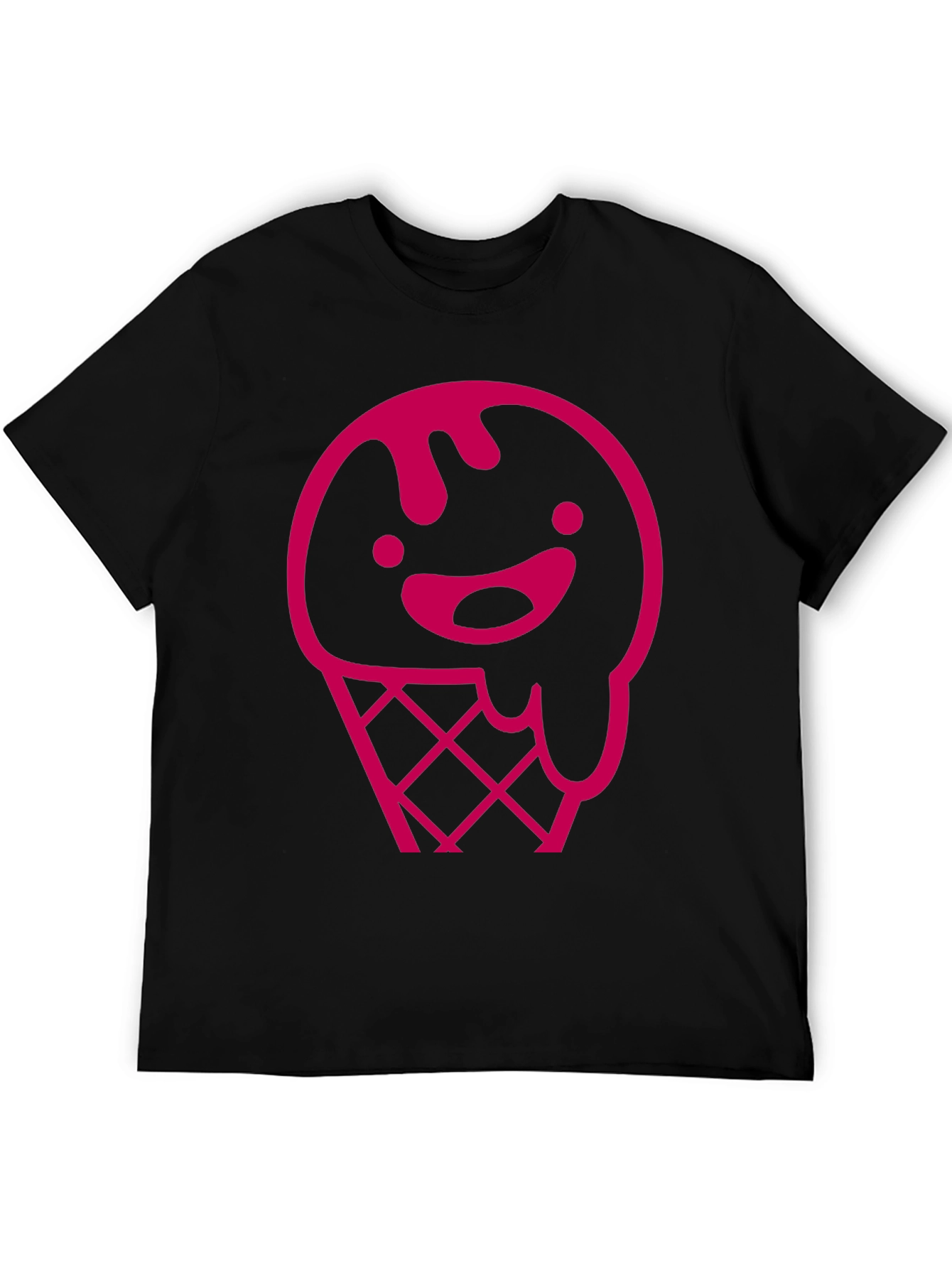 Pink Ice Cream Cone Graphic T-Shirt