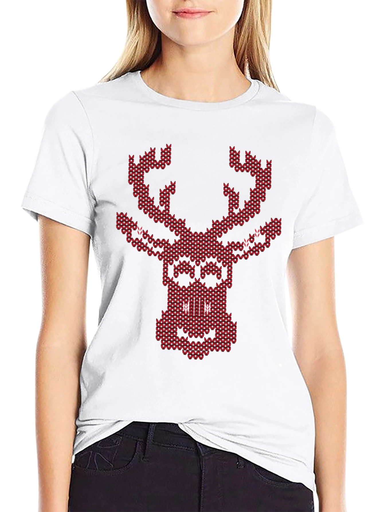 Festive Knit Reindeer Tee