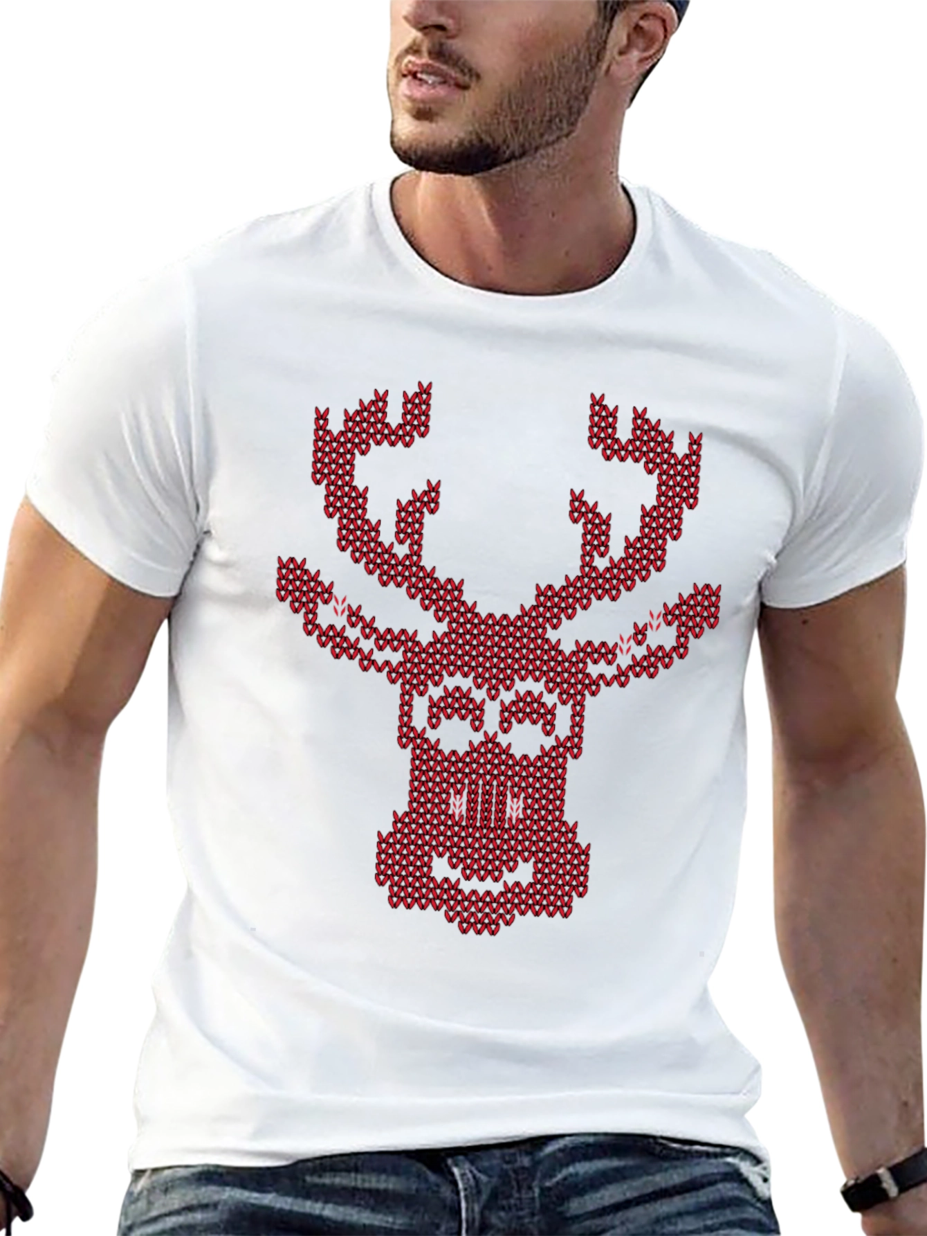 Festive Knit Reindeer Tee