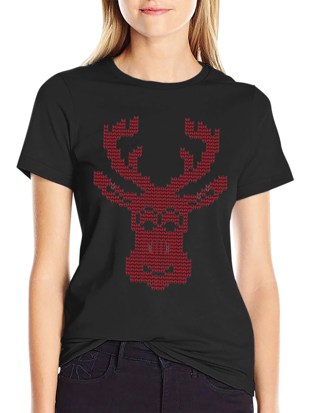 Festive Knit Reindeer Tee