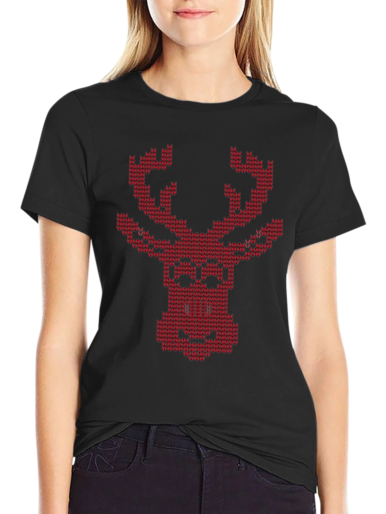 Festive Knit Reindeer Tee
