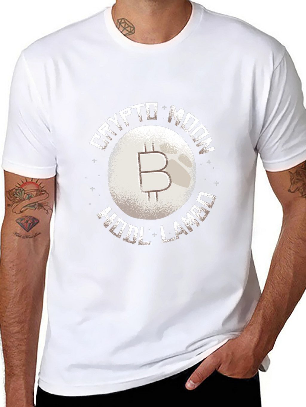 Crypto Moon HODL Lambo Black T-Shirt