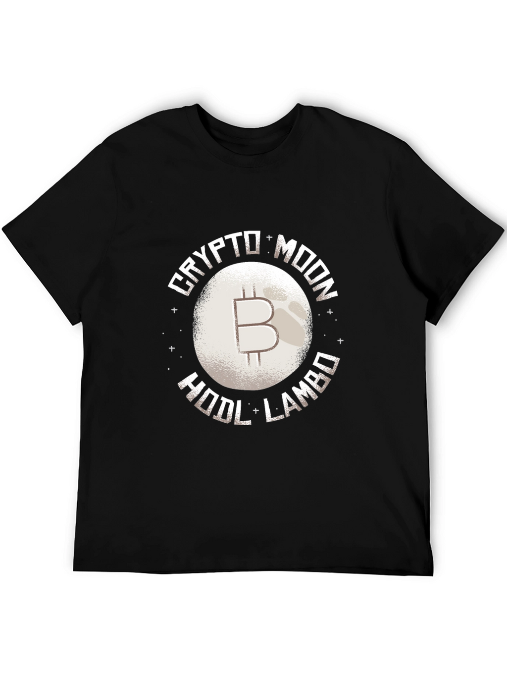 Crypto Moon HODL Lambo Black T-Shirt