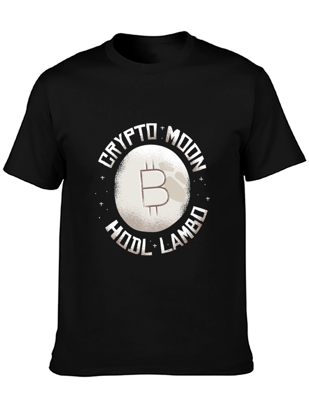 Crypto Moon HODL Lambo Black T-Shirt
