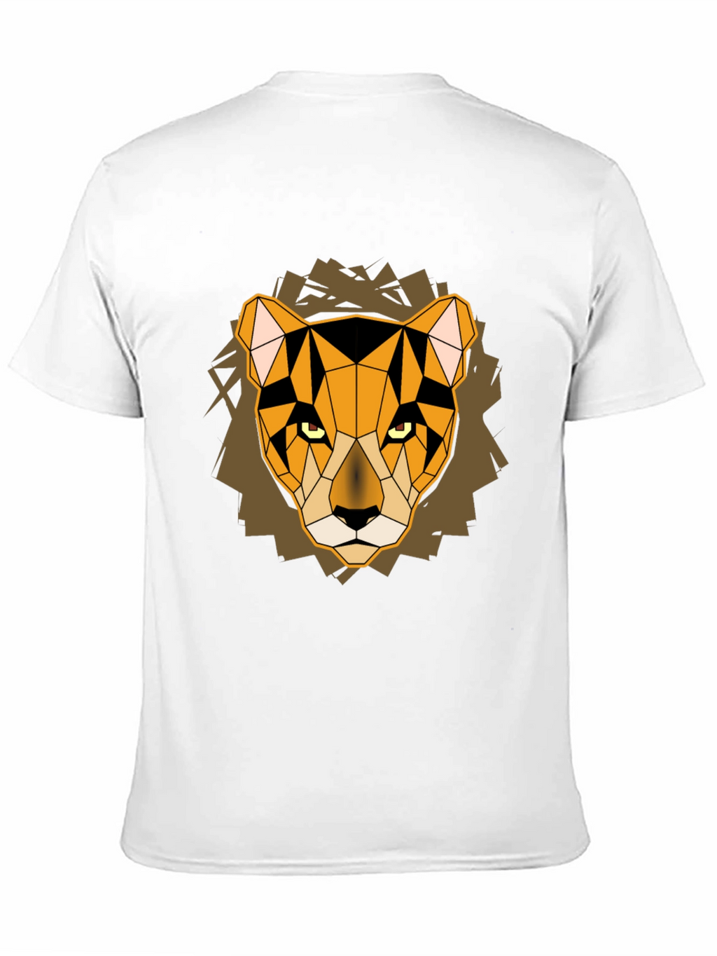 Geometric Lion Head Graphic Tee