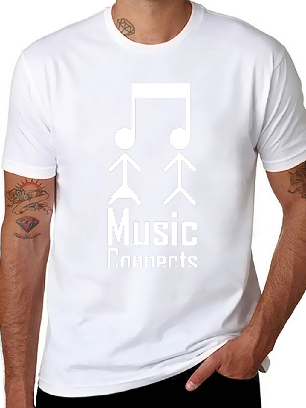 Music Connects Graphic Tee - Stylish Unisex T-Shirt