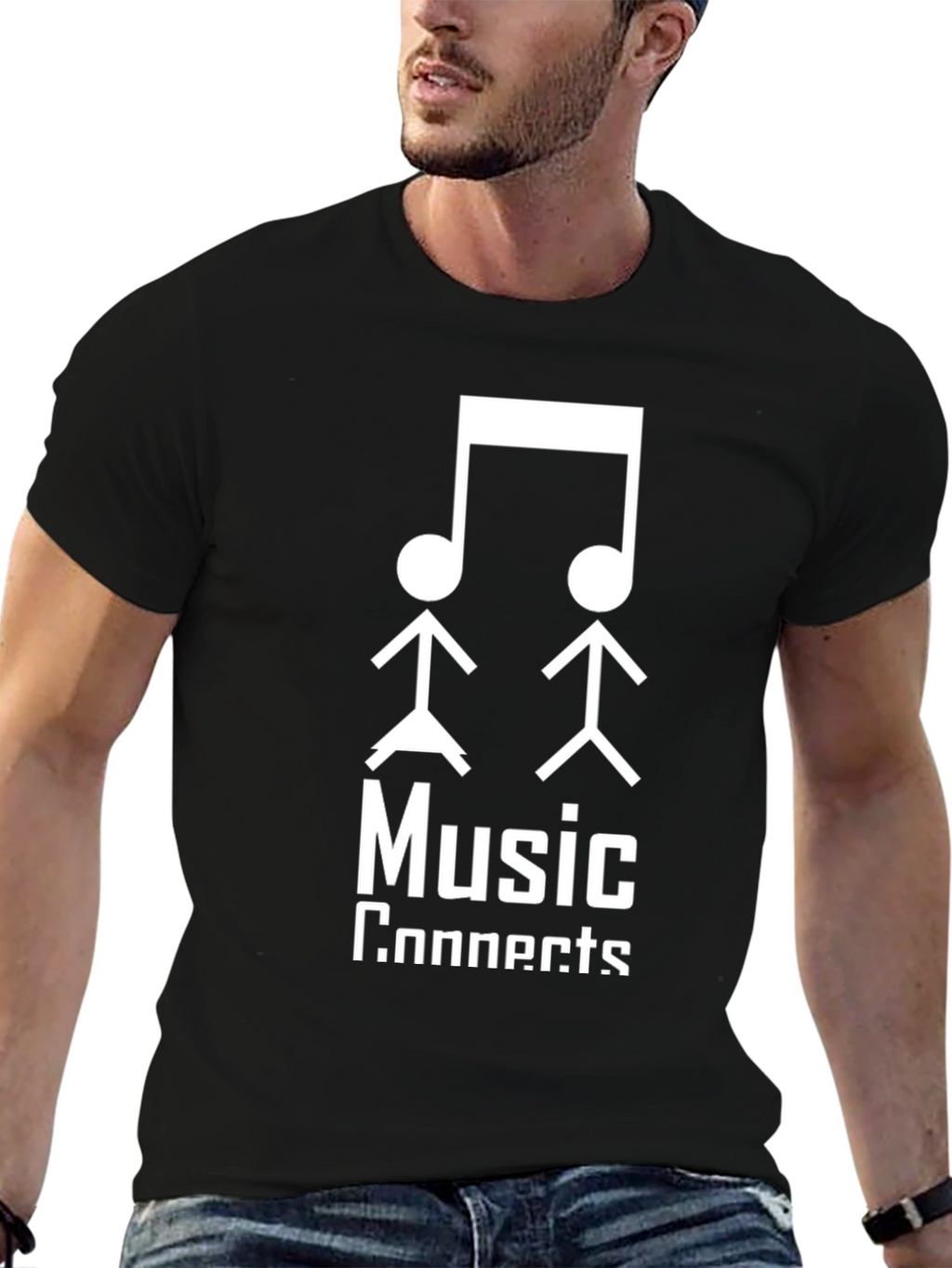 Music Connects Graphic Tee - Stylish Unisex T-Shirt